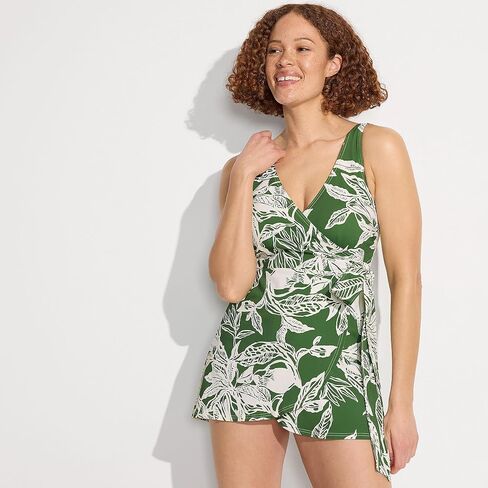 Lands 'End Side Women's Tie Mini Swim Dress Wit Swimsuit in Kuwait