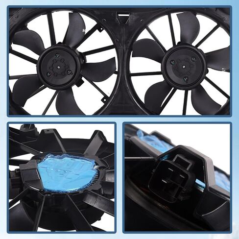 TOPAZ HL3Z-8C607-D 624-570 Dual Radiator and Condenser Fan Assembly Compatible with Ford F-150 Expedition in Saudi Arabia