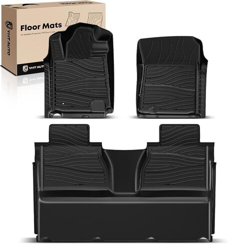 YHTAUTO Fit 2025 2024 2023 2022 Toyota Tundra Floor Mats | Only Fit CrewMax | TPE All Weather Floor Liner, 1st 2nd Row Car Mats in Saudi Arabia