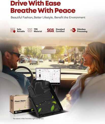 YHTAUTO Fit 2025 2024 2023 2022 Toyota Tundra Floor Mats | Only Fit CrewMax | TPE All Weather Floor Liner, 1st 2nd Row Car Mats in Saudi Arabia