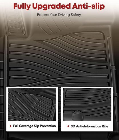 YHTAUTO Fit 2025 2024 2023 2022 Toyota Tundra Floor Mats | Only Fit CrewMax | TPE All Weather Floor Liner, 1st 2nd Row Car Mats in Saudi Arabia