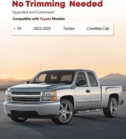 YHTAUTO Fit 2025 2024 2023 2022 Toyota Tundra Floor Mats | Only Fit CrewMax | TPE All Weather Floor Liner, 1st 2nd Row Car Mats in Saudi Arabia