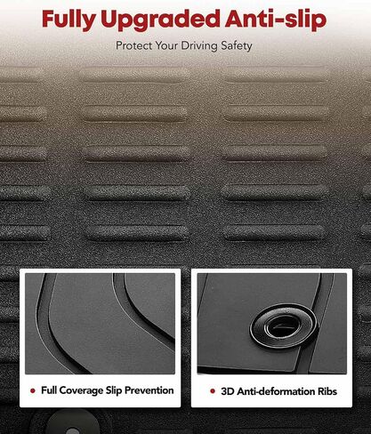YHTAUTO Fit 2025 2024 2023 2022 Toyota Tundra Floor Mats | Only Fit CrewMax | TPE All Weather Floor Liner, 1st 2nd Row Car Mats in Saudi Arabia