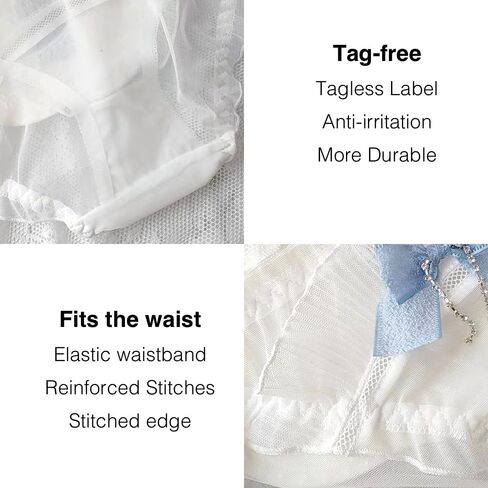 Women’s Underwear Cotton Panties Lace Ruffled Cute Lolita Kawaii Japanese Underwear 2 Pack Plus Size in Kuwait