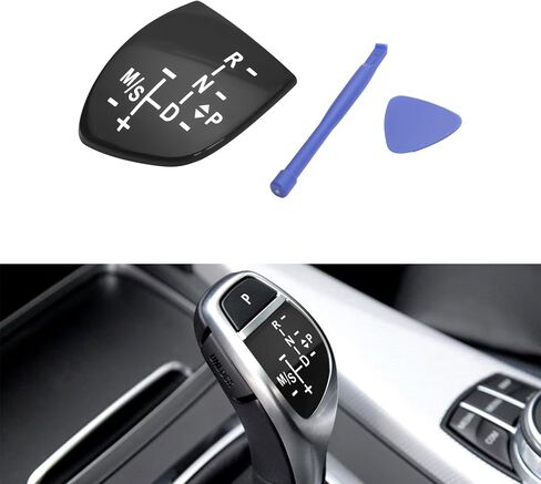 Xotic Tech Car Gear Shift Knob Panel Cover,Gear Button Decal Sticker Emblem Replacement Compatible with BMW 1 3 5 6 7 Series X1 X3 X5 X6 F01 F10 F30 F35 F15 F16 F18 (Performance Sports Shifter Style) in Saudi Arabia