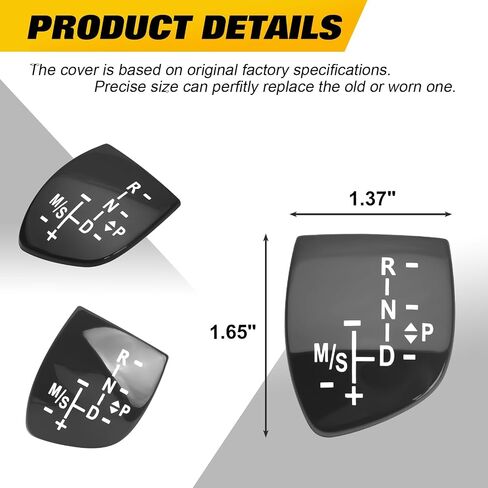 Xotic Tech Car Gear Shift Knob Panel Cover,Gear Button Decal Sticker Emblem Replacement Compatible with BMW 1 3 5 6 7 Series X1 X3 X5 X6 F01 F10 F30 F35 F15 F16 F18 (Performance Sports Shifter Style) in Saudi Arabia