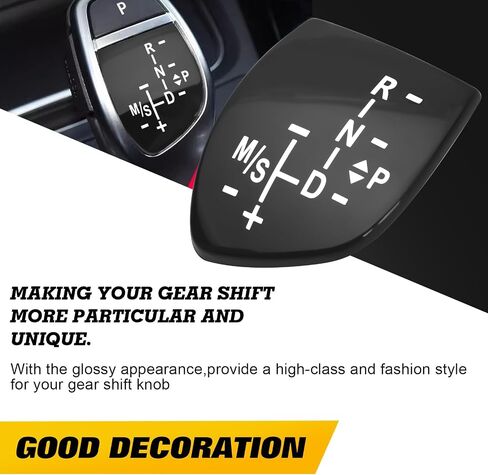 Xotic Tech Car Gear Shift Knob Panel Cover,Gear Button Decal Sticker Emblem Replacement Compatible with BMW 1 3 5 6 7 Series X1 X3 X5 X6 F01 F10 F30 F35 F15 F16 F18 (Performance Sports Shifter Style) in Saudi Arabia