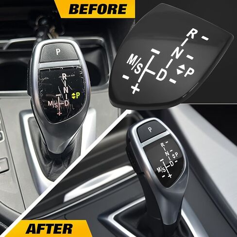 Xotic Tech Car Gear Shift Knob Panel Cover,Gear Button Decal Sticker Emblem Replacement Compatible with BMW 1 3 5 6 7 Series X1 X3 X5 X6 F01 F10 F30 F35 F15 F16 F18 (Performance Sports Shifter Style) in Saudi Arabia