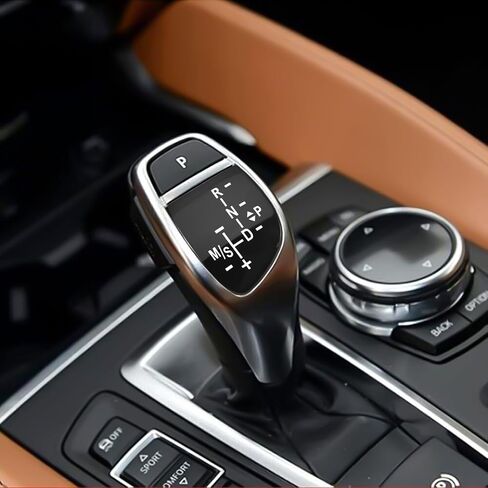 Xotic Tech Car Gear Shift Knob Panel Cover,Gear Button Decal Sticker Emblem Replacement Compatible with BMW 1 3 5 6 7 Series X1 X3 X5 X6 F01 F10 F30 F35 F15 F16 F18 (Performance Sports Shifter Style) in Saudi Arabia