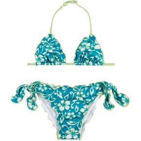 Girls Hibiscus Print Bikini in Kuwait