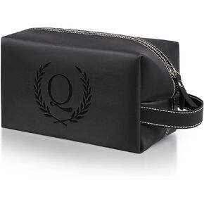 Unique Gifts Initial Letter Travel Toiletry Bag for Men Personalized PU Leather Waterproof Shaving Bag for Toiletries Accessories Travel Essentials Storage Bag Birthday Gifts for Men Him (J) in Saudi Arabia