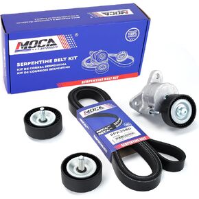 Moca Serpentine Belt Component Kit Fit 08-17 لـ Jeep Compass ، 08-16 Patriot ، 11-14 لـ Chrysler 200 ، 07-10 Sebring 2.4L ، 09-17 لـ Dodge Journey ، 08-14 Avenger 2.4L in Saudi Arabia