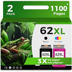 62XL Ink Cartridges Black Color Combo Pack Replacement for HP Ink 62 XL in Saudi Arabia