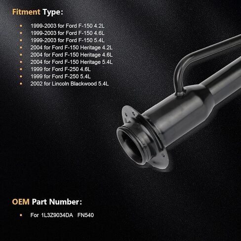 Gas Tank Fuel Filler Neck Hose Pipe Tube for Ford F-150 4.2L 1999-2003 for Ford F-150 4.6L 1999-2003 for Ford F-150 5.4L 1999-2003 for Ford F-150 Heritage 4.2L 2004 for Ford F-150 Heritage 4.6L 2004 in Saudi Arabia