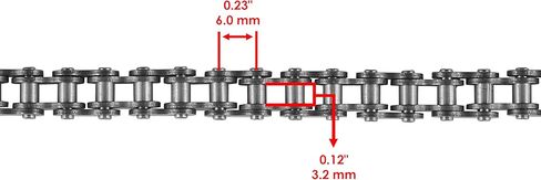 Caltric Oil Pump Chain Compatible with Yamaha Grizzly 700 YFM700P FI Ducks Hunter SE 4x4 2007-2022 in Saudi Arabia