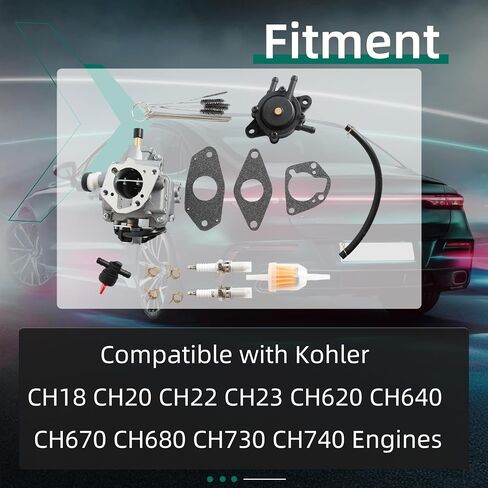 Carburetor متوافق مع KOHLER CH18 CH20 CH22 CH620 CH640 CH680 مع مضخة الوقود وتوصيل شرارة ، OE 24-853-43-S ، 24-853-59-S ، 24-853-255-S ، 24-853-309-S ، 24-853-305-S in Saudi Arabia