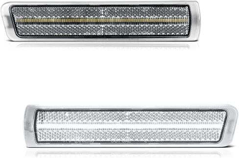 VIPMOTOZ Full LED Front White Side Marker Lights Compatible With 1996-2002 BMW Z3 M Roadster Chrome Lens Clear Lens Pair Set in Kuwait