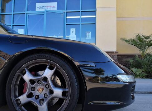 Ijdmtoy Euro Dark Dark Smoked Lens More Pront Marker Marker Lights ، متوافقة مع Porsche 2006-2012 Cayman/Boxster ، 2005-2012 911 in Kuwait