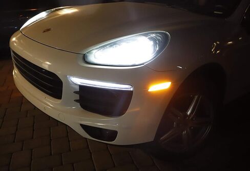 iJDMTOY Euro Smoked Lens Amber Full LED Bumper Side Marker Light Kit Compatible With 2015-2018 Porsche Cayenne, Powered by 40-SMD LED, Replace OEM Front Sidemarker Lamps in Saudi Arabia