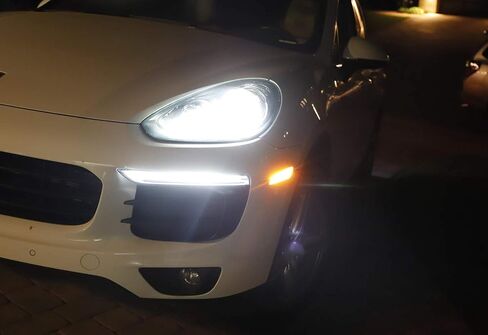 iJDMTOY Euro Smoked Lens Amber Full LED Bumper Side Marker Light Kit Compatible With 2015-2018 Porsche Cayenne, Powered by 40-SMD LED, Replace OEM Front Sidemarker Lamps in Saudi Arabia