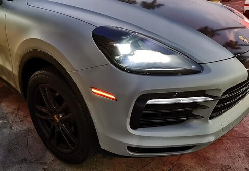 iJDMTOY Euro Smoked Lens Amber Full LED Bumper Side Marker Light Kit Compatible With 2015-2018 Porsche Cayenne, Powered by 40-SMD LED, Replace OEM Front Sidemarker Lamps in Saudi Arabia