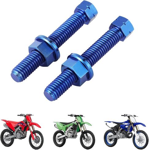 سبيكة من التيتانيوم ضابط سلسلة الترباس M8 براغي المحور الخلفي العالمي لـ KLX KX CRF CR YZ TTR DRZ WR RM RMZ دراجة نارية دراجة دراجة نارية توتر الترباس in Saudi Arabia