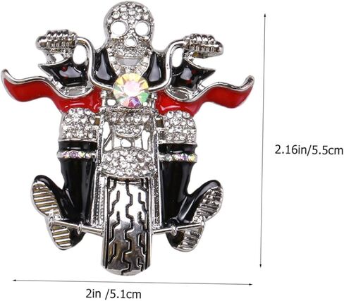فاليكلود جمجمة بروش فريدة من نوعها بروش عيد الهالوين ديكور دبابيس دبابيس ديكورات أزياء الهالوين هيكل عظمي in Kuwait