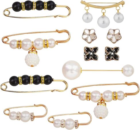 6 PCS Modesty Pin, Pin for Women -Multi-Purpose Fantastic Clip Clasps to Secure and Decorate Clothes in Kuwait