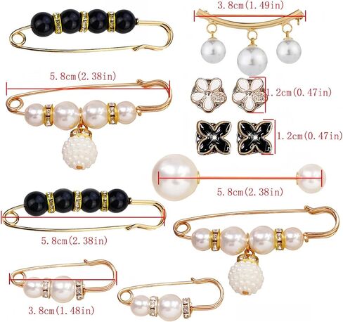 6 PCS Modesty Pin, Pin for Women -Multi-Purpose Fantastic Clip Clasps to Secure and Decorate Clothes in Kuwait