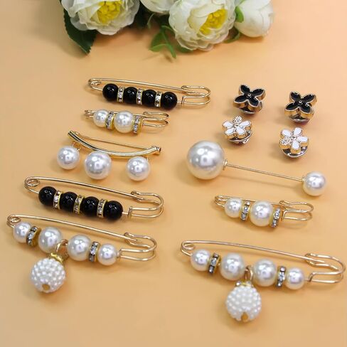 6 PCS Modesty Pin, Pin for Women -Multi-Purpose Fantastic Clip Clasps to Secure and Decorate Clothes in Kuwait