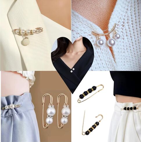 6 PCS Modesty Pin, Pin for Women -Multi-Purpose Fantastic Clip Clasps to Secure and Decorate Clothes in Kuwait