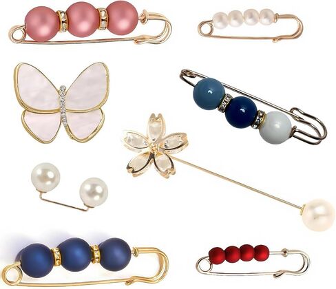 6 PCS Modesty Pin, Pin for Women -Multi-Purpose Fantastic Clip Clasps to Secure and Decorate Clothes in Kuwait