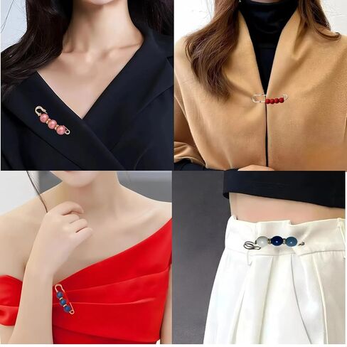6 PCS Modesty Pin, Pin for Women -Multi-Purpose Fantastic Clip Clasps to Secure and Decorate Clothes in Kuwait