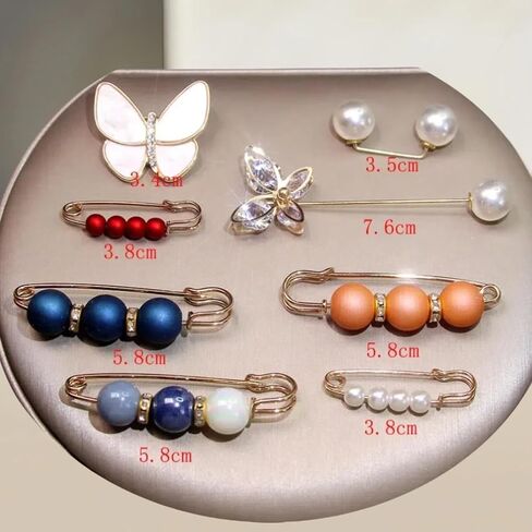 6 PCS Modesty Pin, Pin for Women -Multi-Purpose Fantastic Clip Clasps to Secure and Decorate Clothes in Kuwait