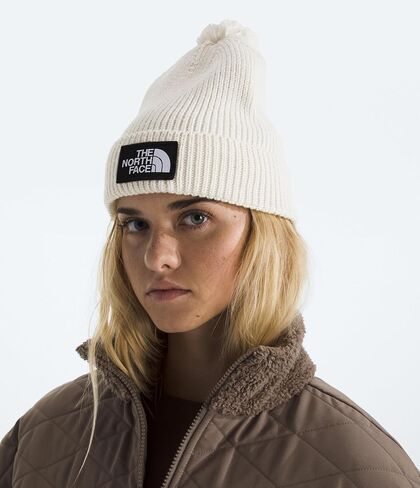 THE NORTH FACE TNF Box Pom Beanie | Classic Fit, Cuffed Winter Hat for Men & Women, Soft Rib Knit Fabric & Woven Logo Patch in Saudi Arabia