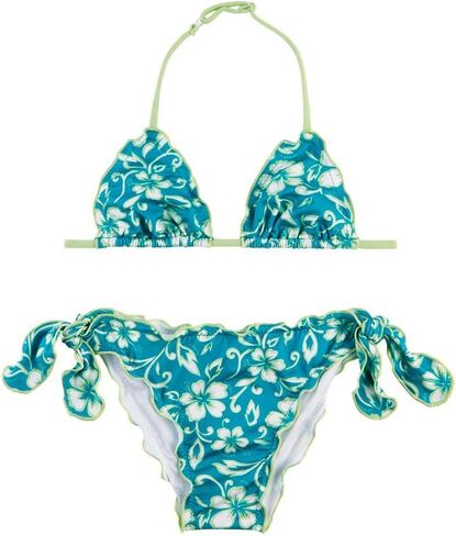 Girls Hibiscus Print Bikini in Kuwait