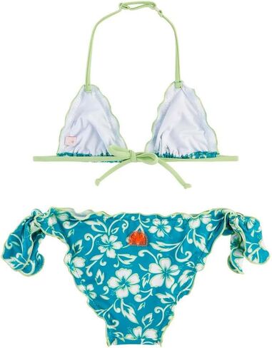 Girls Hibiscus Print Bikini in Kuwait