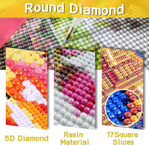 KITS Skryuie 5D African American Diamond Painting Kits - DIY Diamond Art Kits للبالغين الخريف ، تدريبات مستديرة كاملة - غرزة Crystal Cross - Craft Craft for Wall & Office Decor in Kuwait