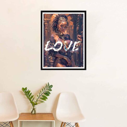 KITS Skryuie 5D African American Diamond Painting Kits - DIY Diamond Art Kits للبالغين الخريف ، تدريبات مستديرة كاملة - غرزة Crystal Cross - Craft Craft for Wall & Office Decor in Kuwait