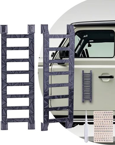 2 Pcs Widdle Wadder Ladders & 1 Pcs Alphabet Stickers for DIY, Magnetic Little Ladder Suitable for Car,Refrigerators or Mount to Multiple Surfaces(Triangle Texture) in Saudi Arabia