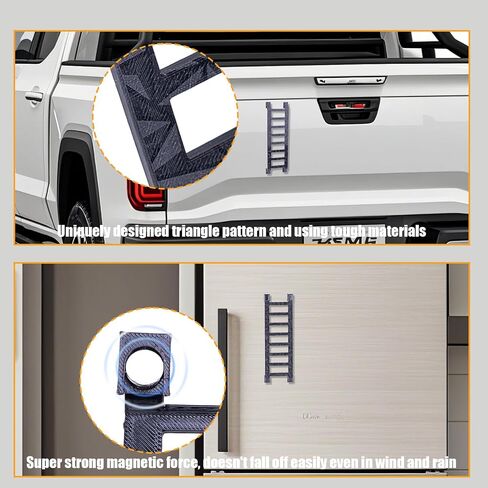 2 Pcs Widdle Wadder Ladders & 1 Pcs Alphabet Stickers for DIY, Magnetic Little Ladder Suitable for Car,Refrigerators or Mount to Multiple Surfaces(Triangle Texture) in Saudi Arabia