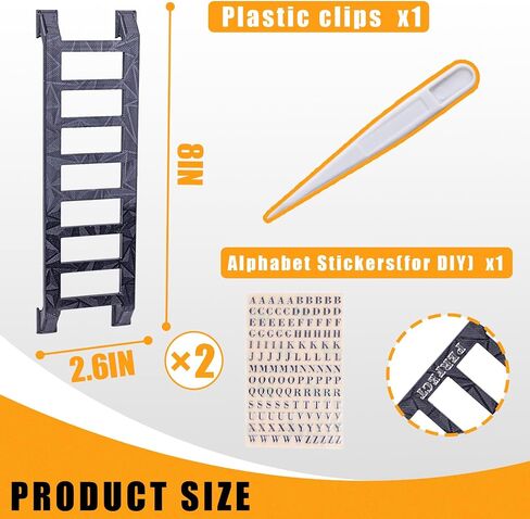 2 Pcs Widdle Wadder Ladders & 1 Pcs Alphabet Stickers for DIY, Magnetic Little Ladder Suitable for Car,Refrigerators or Mount to Multiple Surfaces(Triangle Texture) in Saudi Arabia