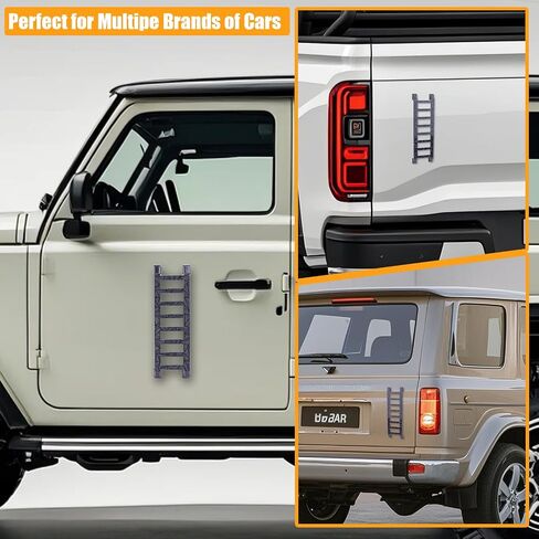 2 Pcs Widdle Wadder Ladders & 1 Pcs Alphabet Stickers for DIY, Magnetic Little Ladder Suitable for Car,Refrigerators or Mount to Multiple Surfaces(Triangle Texture) in Saudi Arabia