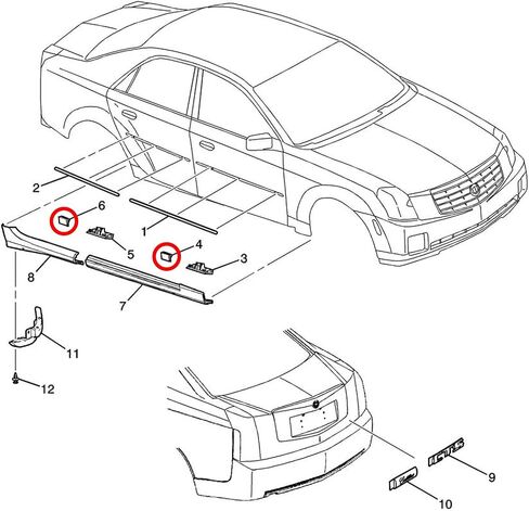 OAUTOO 25PCS Rocker Moulding & Grille Moulding Clip for GM 25724529 in Saudi Arabia