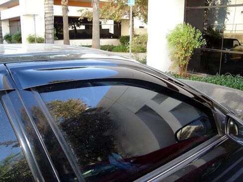 TuningPros WSVT2-710 فتحة سقف السقف من النوع 2 و Outse Mount Window Visor Deflector Rain Guard Dark Smoke 5-PC Set in Saudi Arabia
