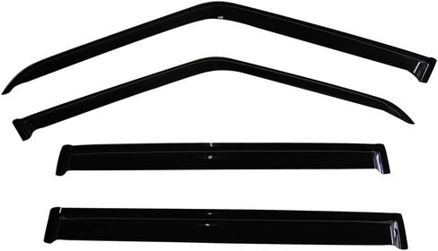 IKON MOTORSPORTS Window Visor Compatible with 1984-2001 Jeep Cherokee, Slim Style Acrylic Smoke Tinted & Semi-Transparent in Saudi Arabia