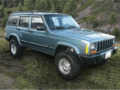 IKON MOTORSPORTS Window Visor Compatible with 1984-2001 Jeep Cherokee, Slim Style Acrylic Smoke Tinted & Semi-Transparent in Saudi Arabia