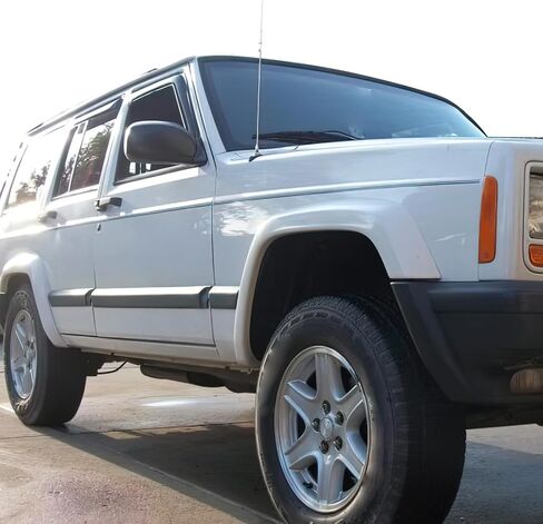 IKON MOTORSPORTS Window Visor Compatible with 1984-2001 Jeep Cherokee, Slim Style Acrylic Smoke Tinted & Semi-Transparent in Saudi Arabia