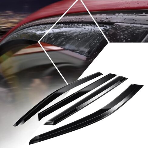 4Pcs Car Window Visors Rain Sun Guard Deflector Compatible with 21-24 Sorento,Glossy Smoked Black in Saudi Arabia