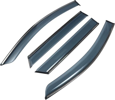 Window Deflectors Side Tape-On for Toyota BZ4X 2023-2024 Black Rain Guards in Saudi Arabia